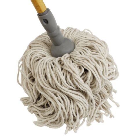Retro Natural Bamboo Pure Cotton String Floor Mop
