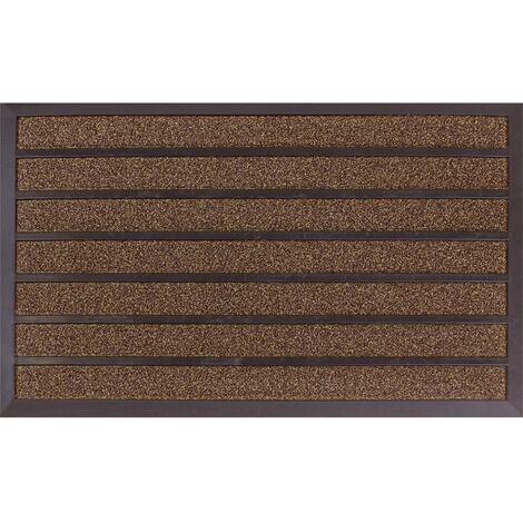 Dirt Stopper Pro Rectangular Scraper Entrance Doormat, 45x75cm, Brown (1/4)