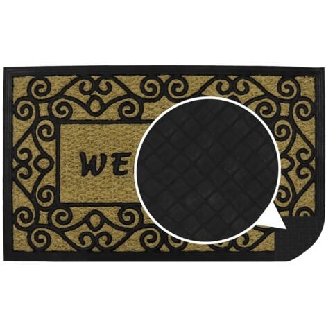Woven Coir Tuffscrape Doormat, 45x75cm, Welcome