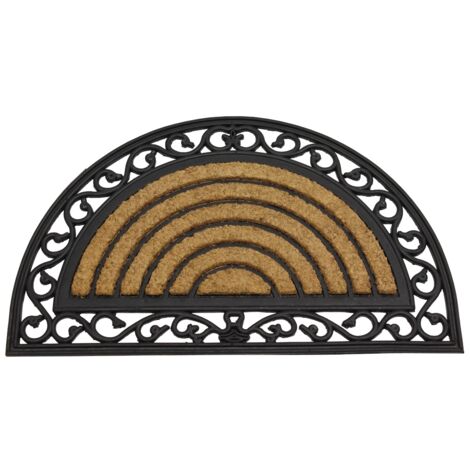Karina Heavy Duty Rubber Coir Doormat, 45x75cm, Rattan, Brown