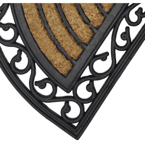 Karina Heavy Duty Rubber Coir Doormat, 45x75cm, Rattan, Brown