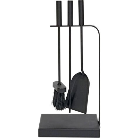 Belmont Contemporary Fireside Companion Curve Tool Set, Black, Steel