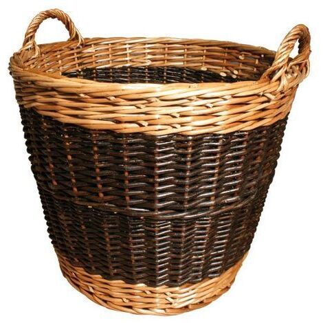 Two Tone Willow Log Basket (1/4)