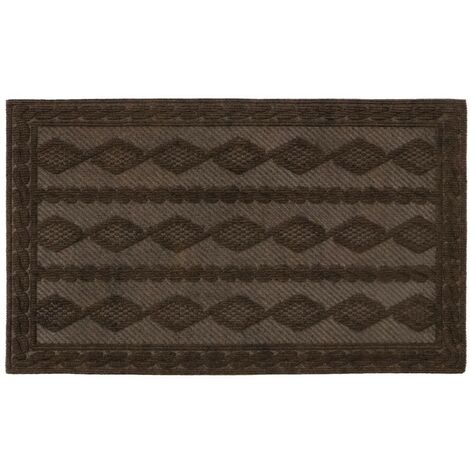 Knit Rubber Backed Indoor Doormat, 40x60cm, Brown (1/4)