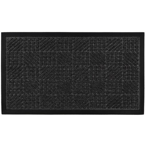 Firth Tile Rubber Backed Doormat, 40x70cm, Charcoal (1/4)