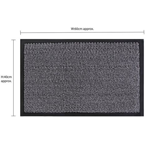 Heavy Duty Commodore Backed Barrier Door Floor Mat, 40x60cm, Grey