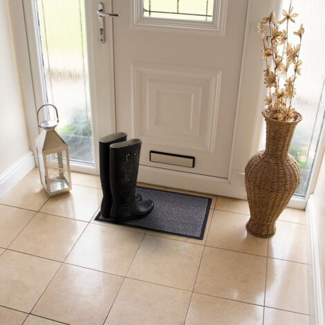 Heavy Duty Commodore Backed Barrier Door Floor Mat, 40x60cm, Grey