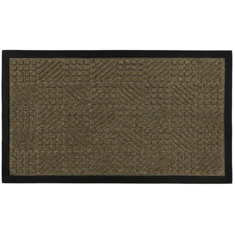 Firth Tile Rubber Backed Doormat, 40x70cm, Brown (1/4)