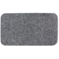 Delta Ribbed Lightweight Indoor Entrance Doormat, 40x70cm, Grey
