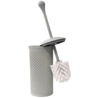 Droplette Design Plastic Toilet Brush, Ice Grey