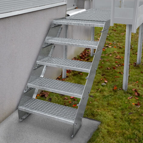 Zus tzliche Verzinkter Stahl Treppenstufe F r Gitterrost Treppen 