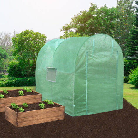 Polytunnel mit Folie Gewächshaus Treibhaus Tomatenhaus Pflanzenhaus