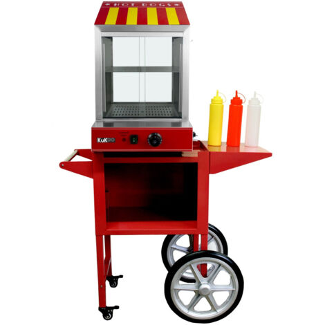 Elektrischer Hot Dog Wagen Stand Speisenwärmer Würstchenwärmer Verkaufswagen