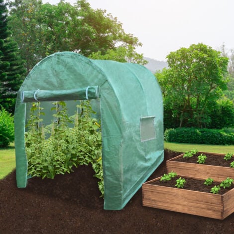 Polytunnel mit Folie Gewächshaus Treibhaus Tomatenhaus Pflanzenhaus
