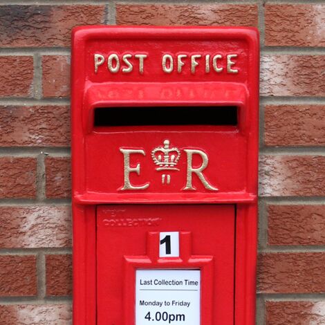 AB Tools ER Royal Mail Post Briefkasten Replik Gusseisen Rote Post