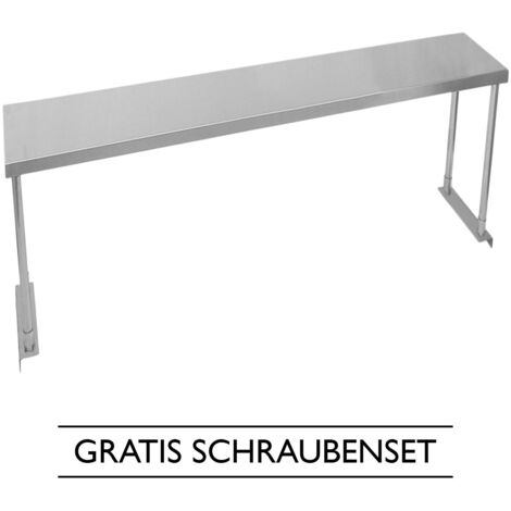Doppeltes Edelstahl Aufsatzbord – 120 X 30 X 60 Cm, 150 Kg Tragkraft, Gastro-Küchenregal, Leicht Zu Reinigen, Für Restaurants Doppeltes Edelstahl Aufsatzbord – 120 X 30 X 60 Cm, 150 Kg Tragkraft, Gastro-Küchenregal, Leicht Zu Reinigen, Für Restaurants