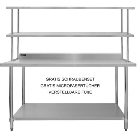 Edelstahl Aufsatzbord Aufsatzregal 1200x 400 X 400 NEU Gastlando Kaufen Bei