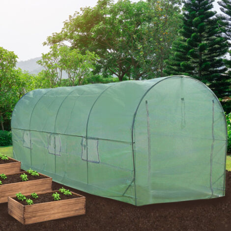 Polytunnel mit Folie Gewächshaus Treibhaus Tomatenhaus Pflanzenhaus