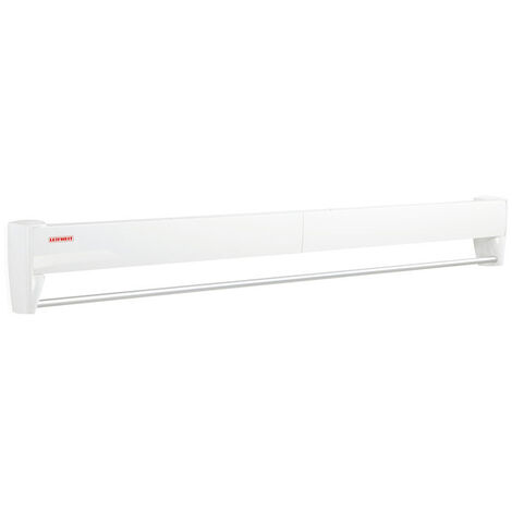 Leifheit – Séchoir à linge mural extensible 90cm – Aluminium et acier inoxydable – 8 barres de séchage – 8,1 mètres – 83100