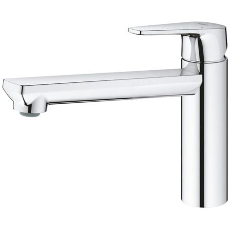 Grohe BauEdge mitigeur d'évier avec angle de rotation 140°, chrome (3169300F)