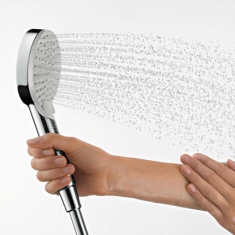 Hansgrohe Vernis Shape Set de douche encastré tout en 1 avec douche de tête 23cm + Douchette 2 jets, Chrome (VernisShape-1)