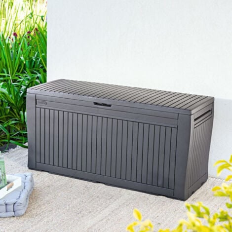 Keter Comfy 270L Coffre de rangement 116,7 x 44,7 x 57 cm, Graphite (255167)