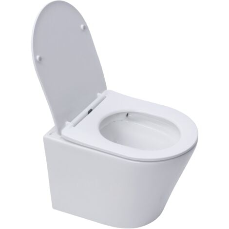 Grohe Pack WC Bati support autoportant + WC SAT sans bride + Abattant Soft close + Plaque chrome (Autoportant-Infinitio-1)
