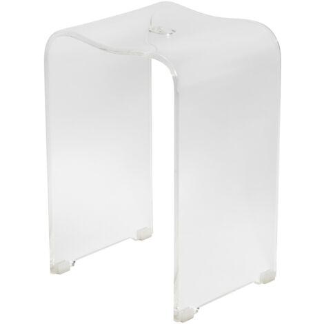 Swiss Aqua Technologies – Tabouret de salle de bain PMR SATSTOLPLASTT – antidérapant, capacité 130 kg, dimensions 33 x 48 x 27,5 cm – pour usage quotidien