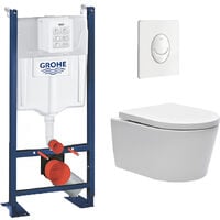 Pack WC suspendu Bâti universel compact plus WIRQUIN Cuvette IDAO