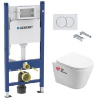 Pack WC Bati-support GEBERIT + WC Swiss Aqua Technologies Infinitio sans bride