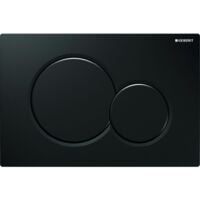 Geberit Plaque de déclenchement Geberit Sigma01, Noir brillant (115.770.DW.5)