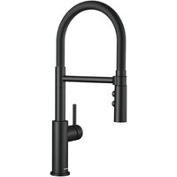 Blanco Catris-S Flexo Mitigeur pour évier avec douchette double jet et bec orientable à 360°, Noir mat (525793)