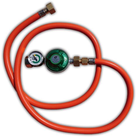 Pressure regulator / hose set 30 mbar with gauge