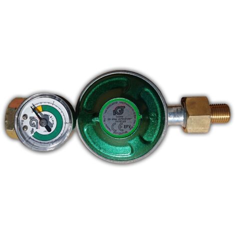 Pressure regulator / hose set 30 mbar with gauge