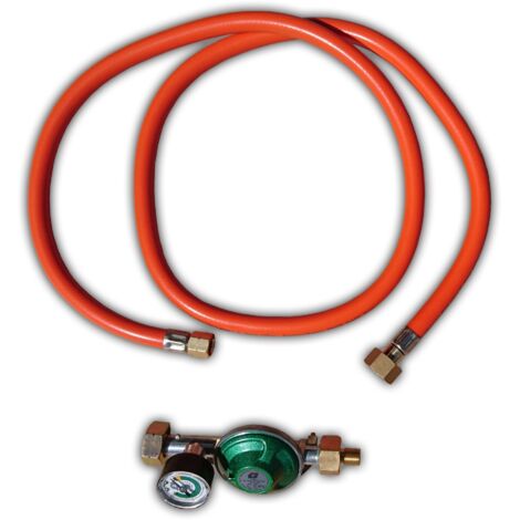 Pressure regulator / hose set 30 mbar with gauge