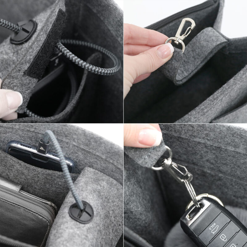 Bolso Organizador 23x10x16 cm Bolso adicional fieltro S Bolsillo