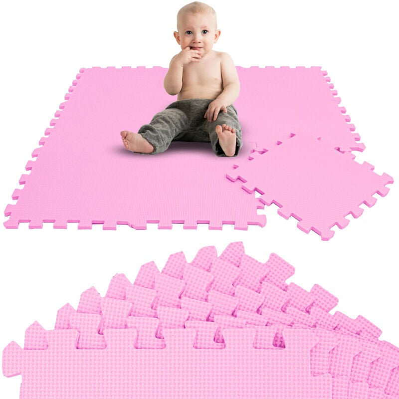 10 Piezas Alfombra Puzzle para Bebés y Niños - 30x30 Suelo Goma EVA Tapete Juego