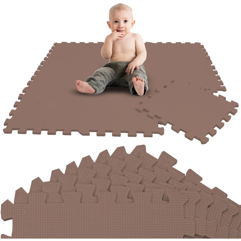 10 Piezas Alfombra Puzzle para Bebés y Niños - 30x30 Suelo Goma EVA Tapete Juego