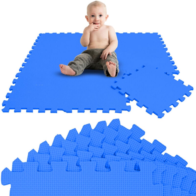 10 Piezas Alfombra Puzzle para Bebés y Niños - 30x30 Suelo Goma EVA Tapete Juego