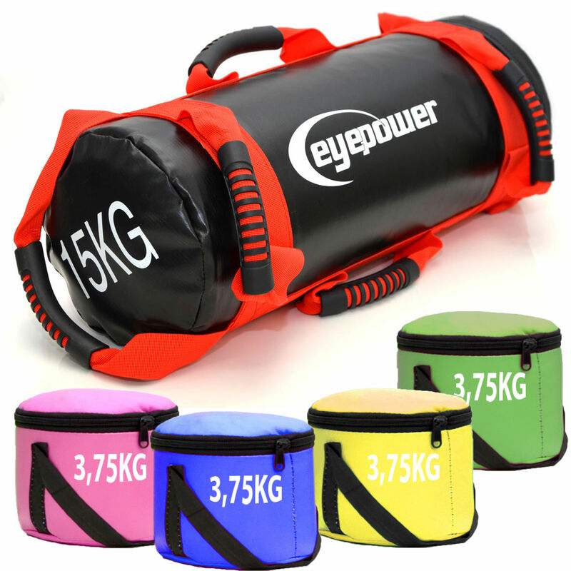 Power Bag 15kg rojo eyepower 37515 18x50 cm saco de arena entrenamiento con