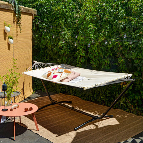 Amaca ACADIA 200x120cm - Per 1 Persona, Portata 120kg, Verde, Con Barre Trasversali - Foto 3