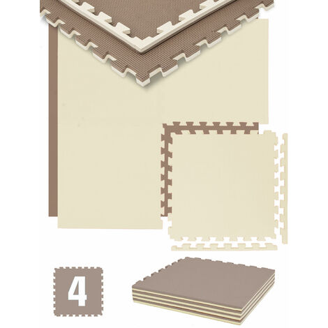 2cm Alfombra Fitness - 1m² Suelo Gimnasio - 4 Colchonetas 50x50cm (1/5)