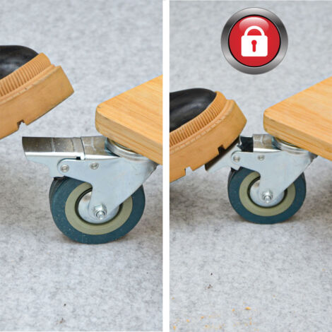 1 Pieza 360° Ruedas Giratorias con Freno 75mm - M10 Ruedas para Muebles Pesados