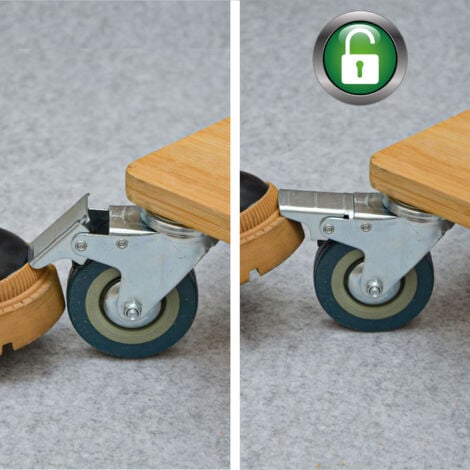 1 Pieza 360° Ruedas Giratorias con Freno 75mm - M10 Ruedas para Muebles Pesados