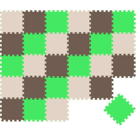 Alfombra Puzzle De 27 Piezas LittleTom – 30x30 Cm, Goma EVA, 9 Colores Pastel, Para Bebés Y Niños