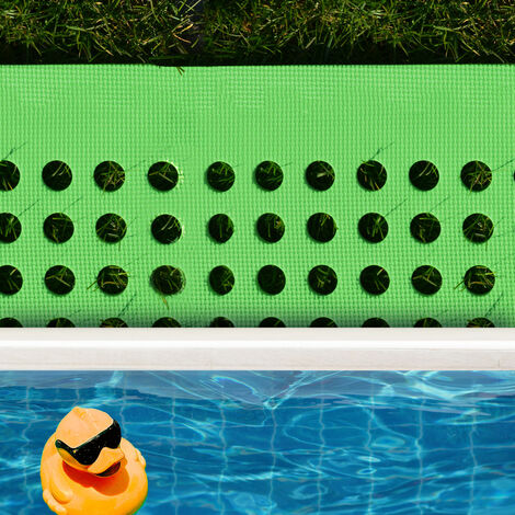 Protector de suelo para piscina, set de 9 piezas de 50 x 50 cm, color azul,  4 mm de grosor. Tapete, alfombra puzzle protectora
