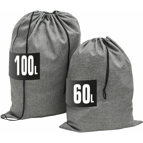 2 bolsas de lavandería de viaje con asa bolsa de ropa sucia para