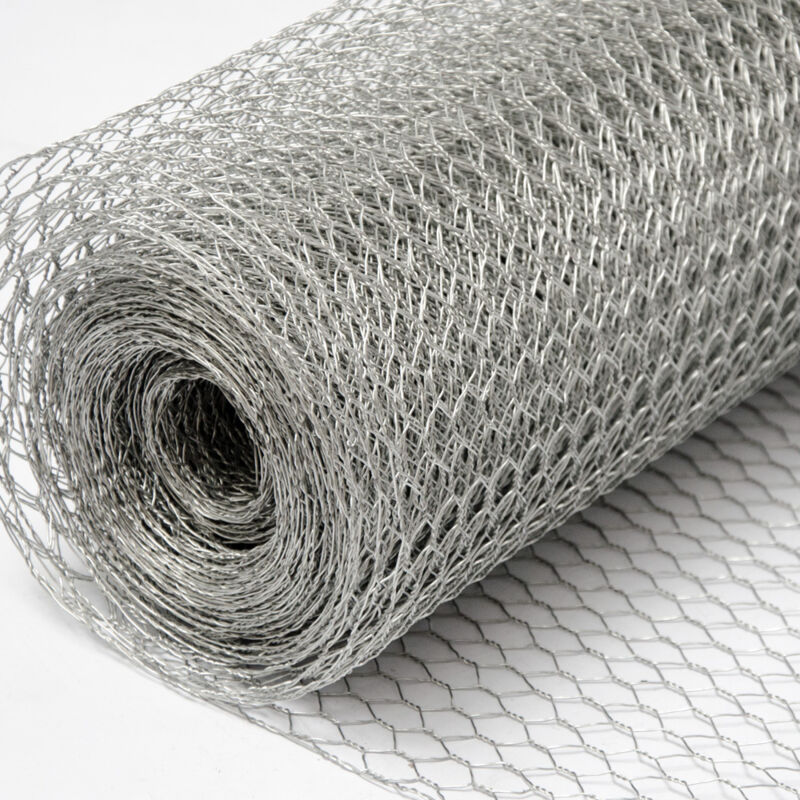 Rete Metallica Zincata Per Recinzioni - Maglia Esagonale 50x4 Mm, Tripla Torsione, H 150 Cm, Rotolo 25 M