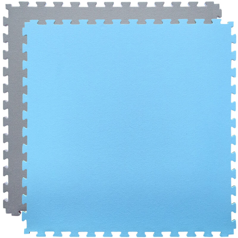 Tappetino Puzzle per Sport 90x90x2cm Grigio Azzurro