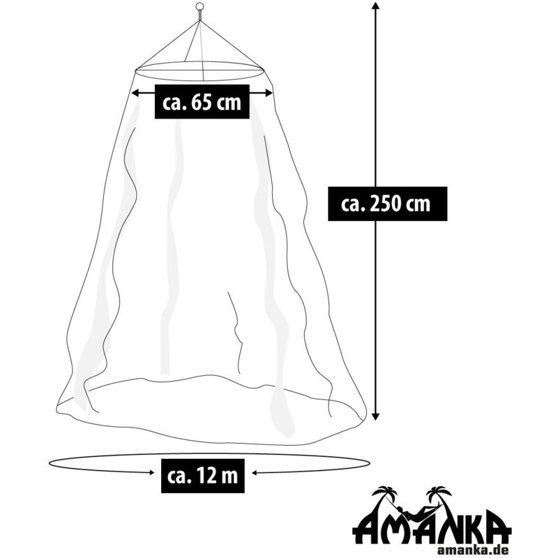 Zanzariera Baldacchino 2.4x8m - Rete Ignifuga Con Struttura A Stella, Grigio - Foto 4